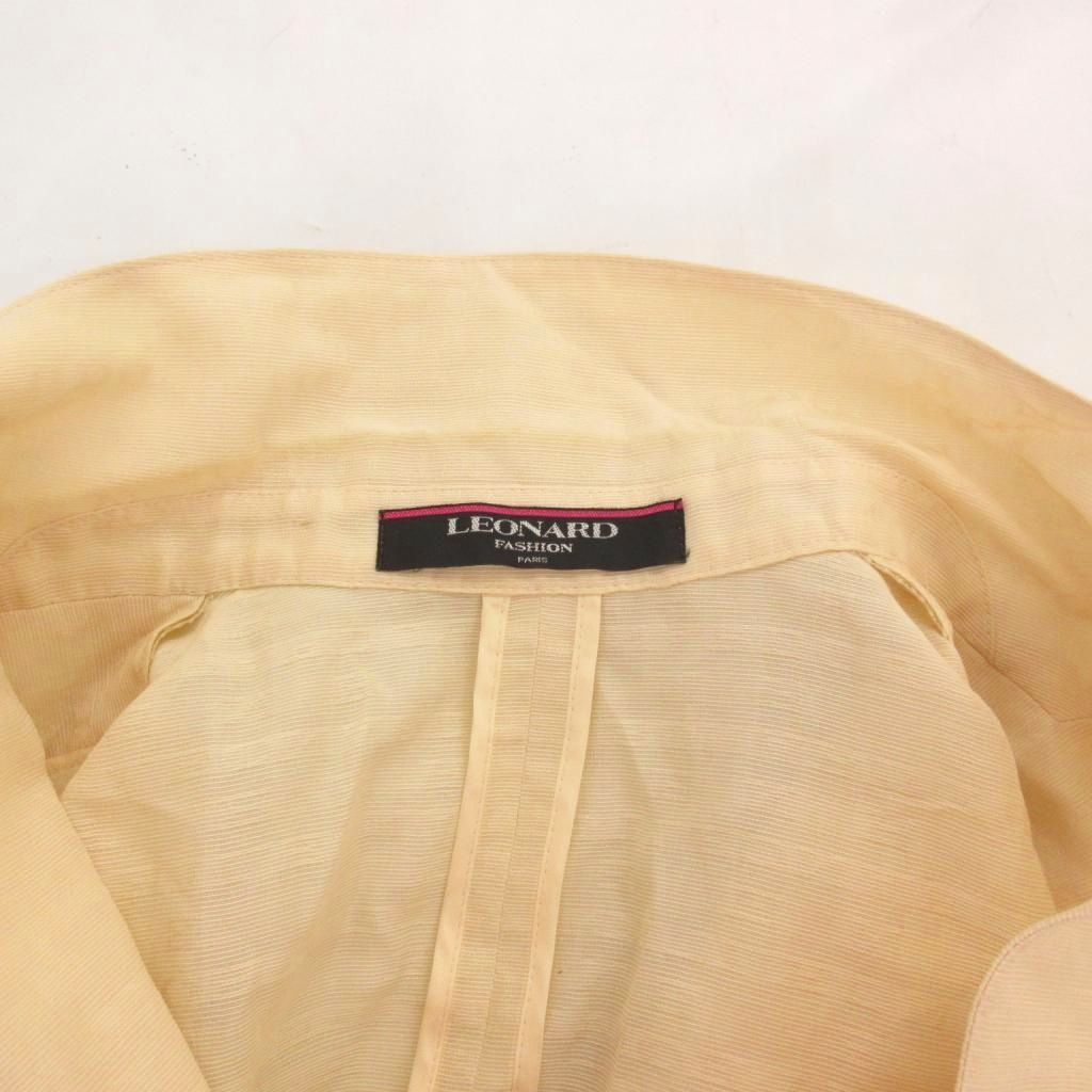 レオナール LEONARD シアー シースルー テーラードジャケット 絹