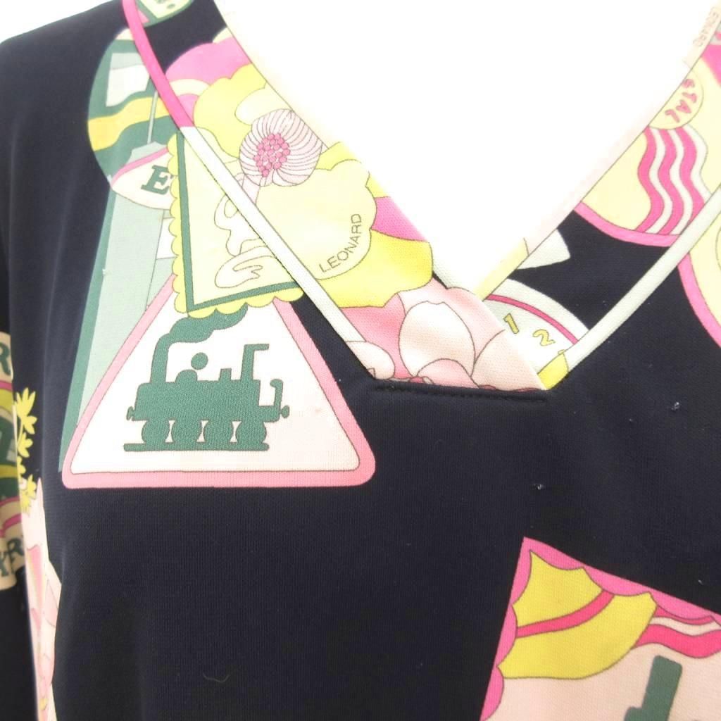 レオナールスポーツ LEONARD SPORT チュニック カットソー 半袖 40 紺