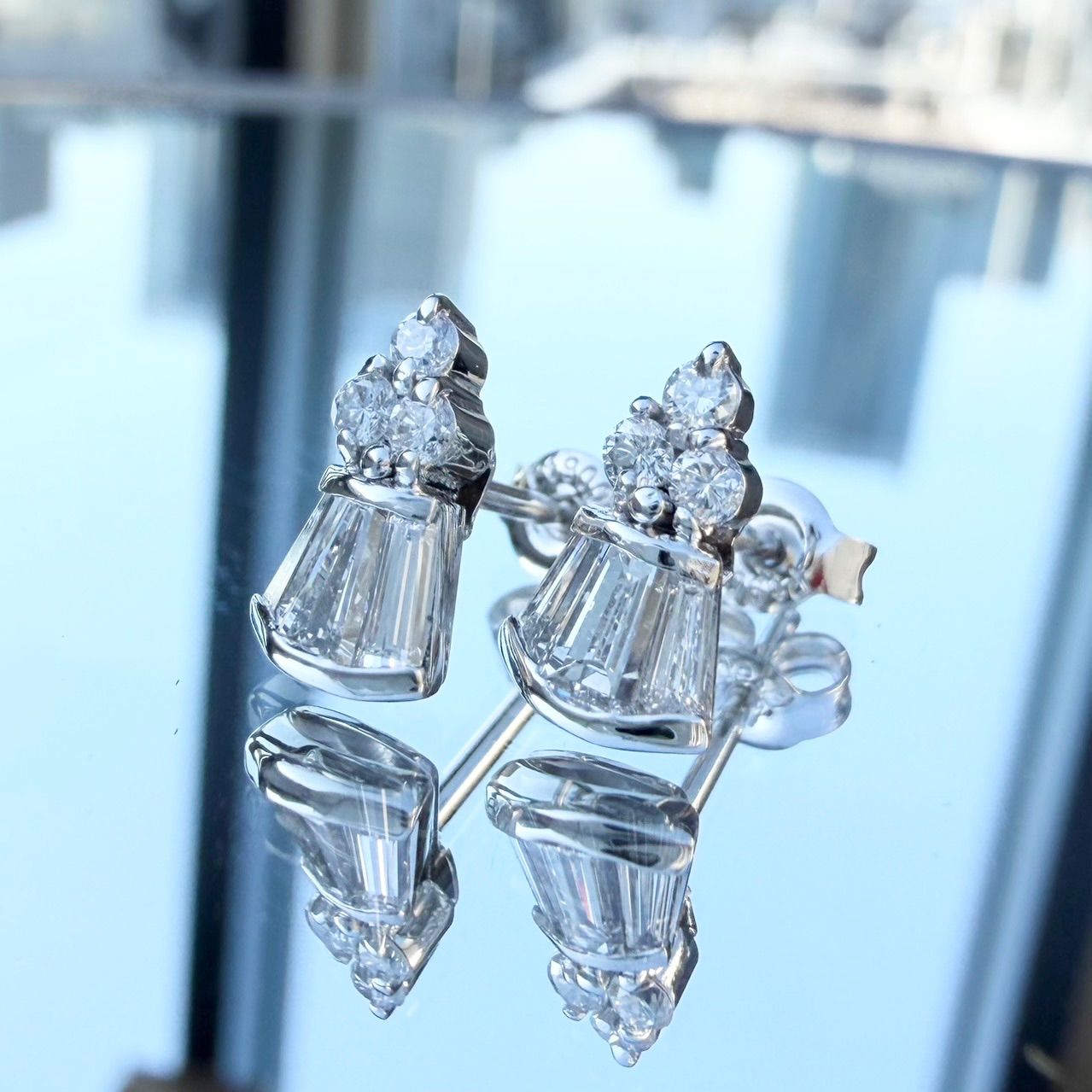 Pt900 天然ダイヤモンド 計0.56ct ピアス - メルカリ