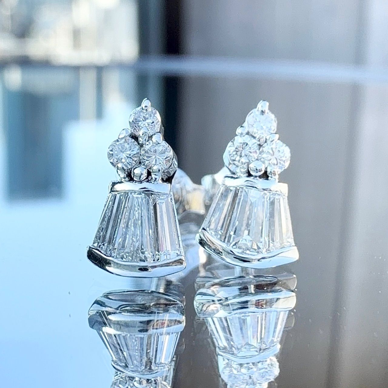 Pt900 天然ダイヤモンド 計0.56ct ピアス - メルカリ