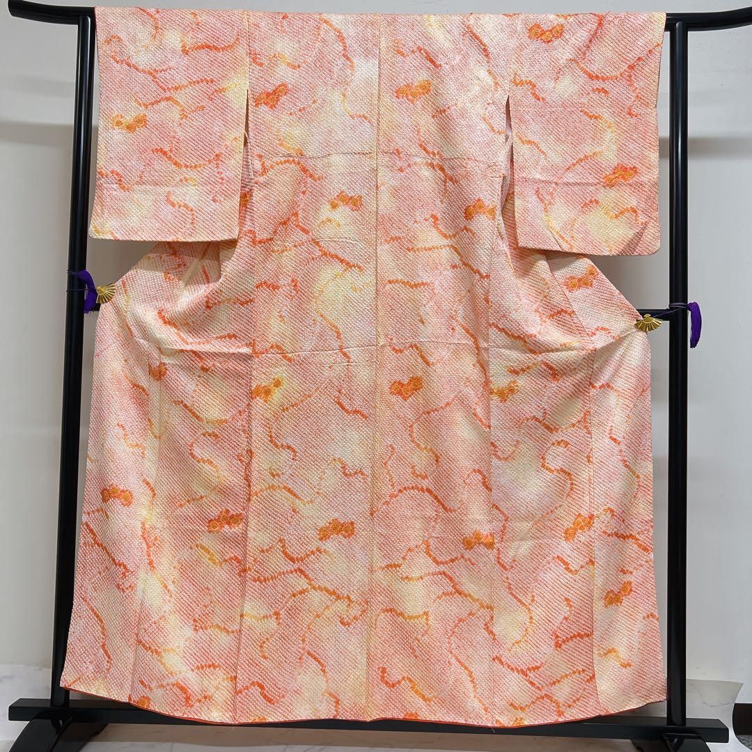 小紋 総絞り 抽象花模様 グラデーション 着物 104tz - メルカリ