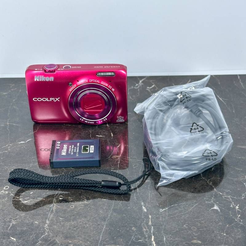 美品】Nikon COOLPIX S6300 レッド コンパクトデジタルカメラ 1600万