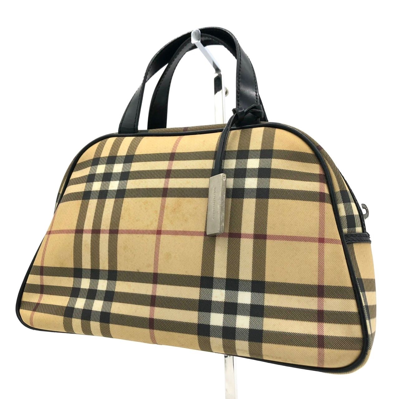新年スペシャル出品　未使用バーバリー ミニハンドバッグ　ノバチェック BURBERRY バーバリー ノバチェック ハンドバッグ ミニボストン - メルカリ