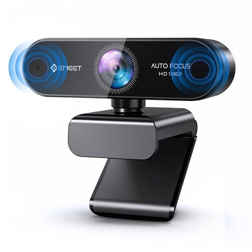 【送料無料】EMEET NOVA 1080P webカメラ PDAFオートフォーカス 200万画素 デュアルマイク内蔵 ウェブカメラ skype会議用 pcカメラ 73°広角 4層光学レンズ 折り畳み式 USB給電 360°調整 プラグアンド d491d07a