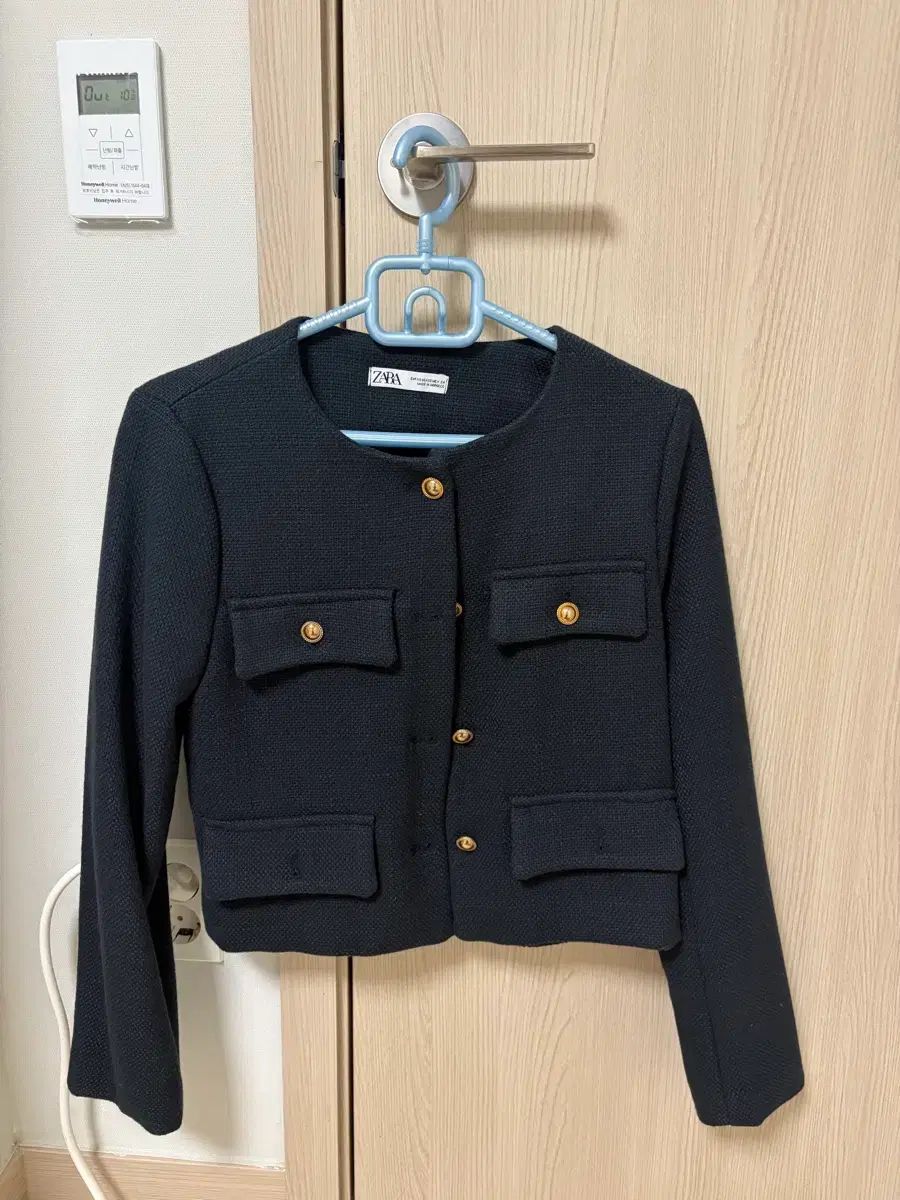 【みやまぐ】ZARA ツイードジャケット　ネイビー　Sサイズ ZARA ツイードジャケット S みやまぐ】ZARA ツイードジャケット