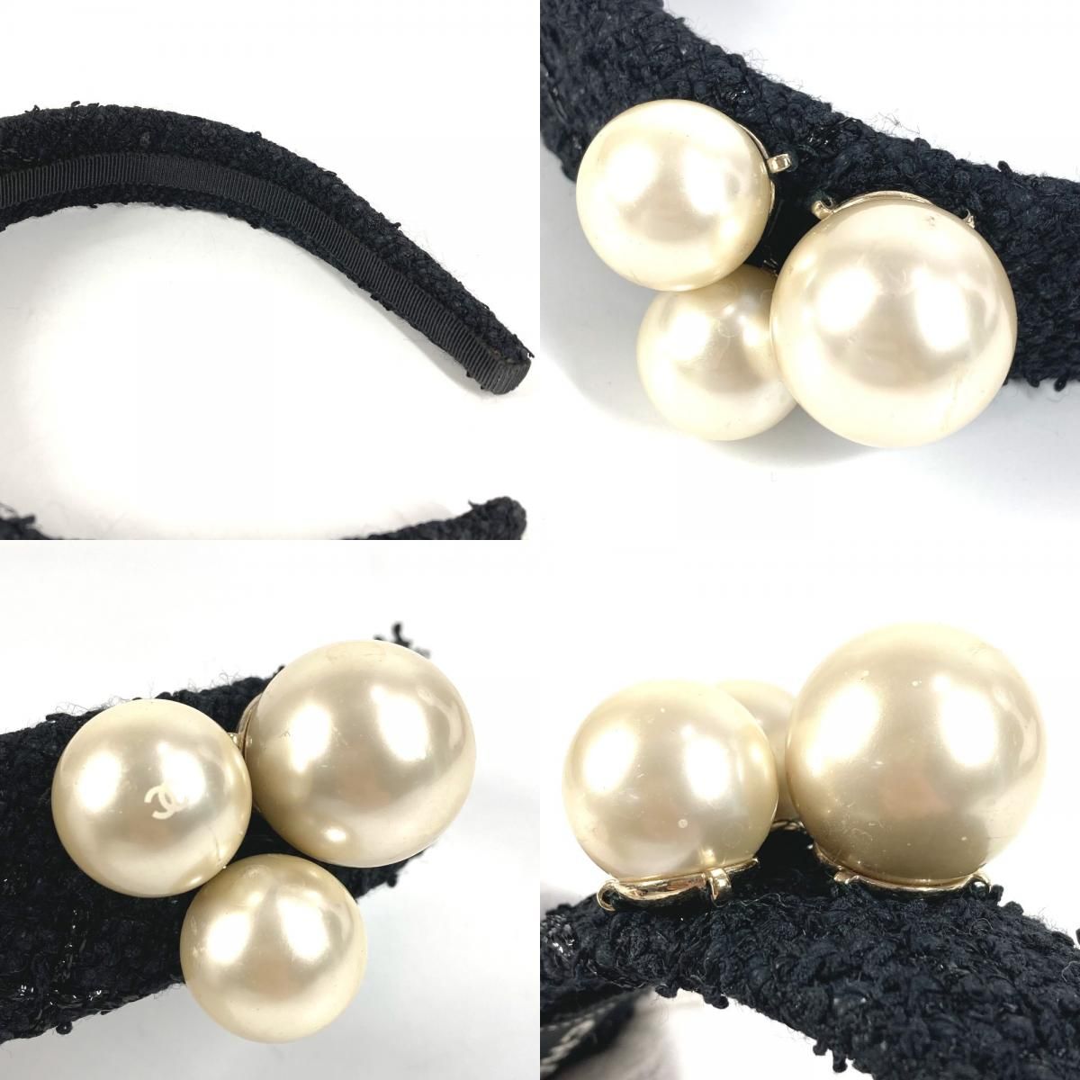 CHANEL シャネル カチューシャ CC ロゴ ココマーク フェイクパール