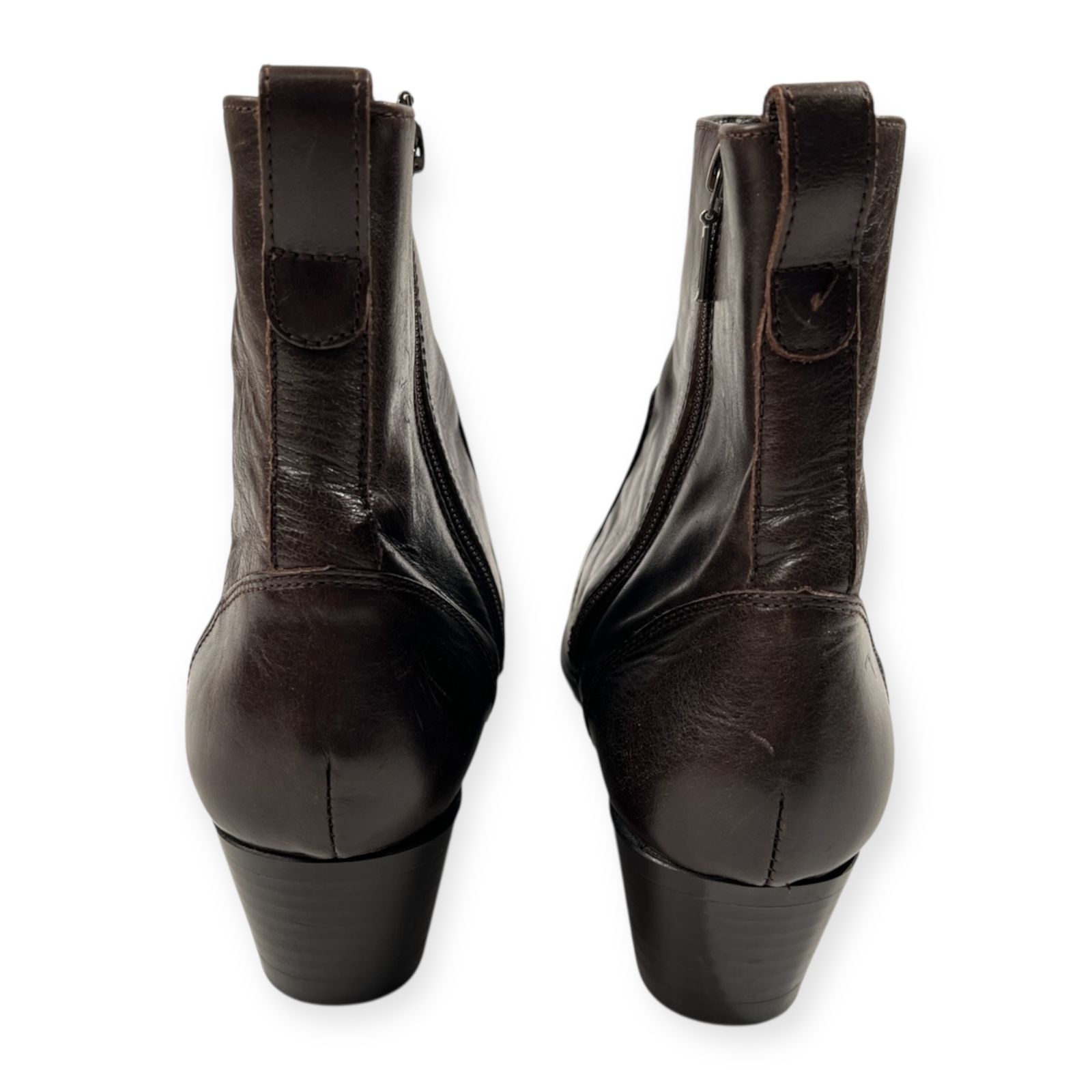 AROUND THE SHOESアラウンドザシューズ レザー サイドジップ ヒール