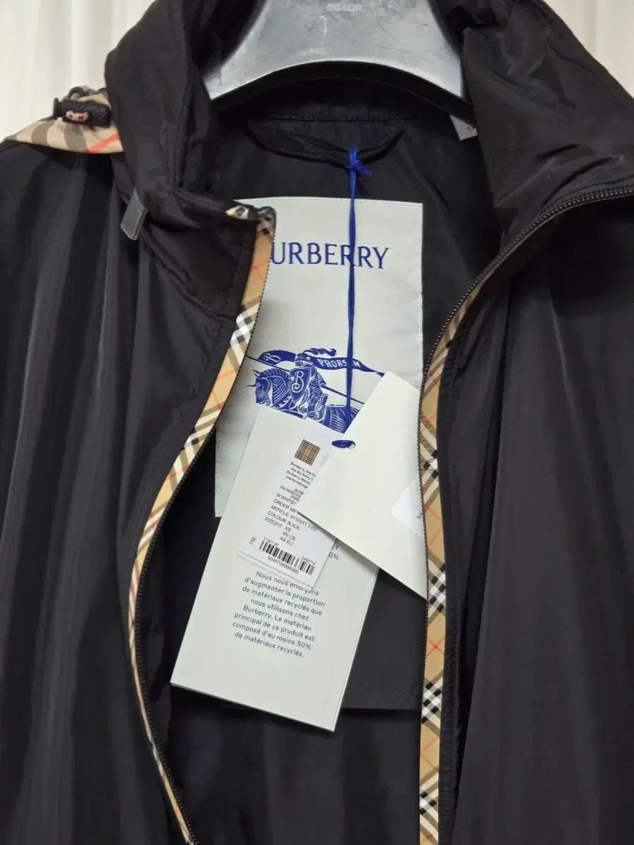 タグ付き新品 バーバリー チェック ロング ウィンドブレーカー