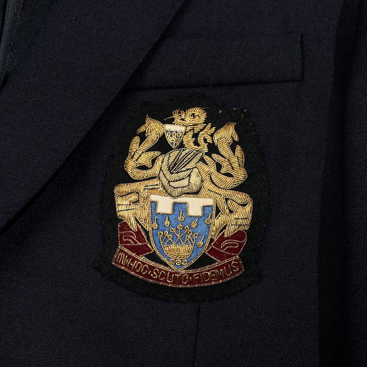 60s 70s Aquascutum アクアスキュータム ワッペン付き 金ボタン