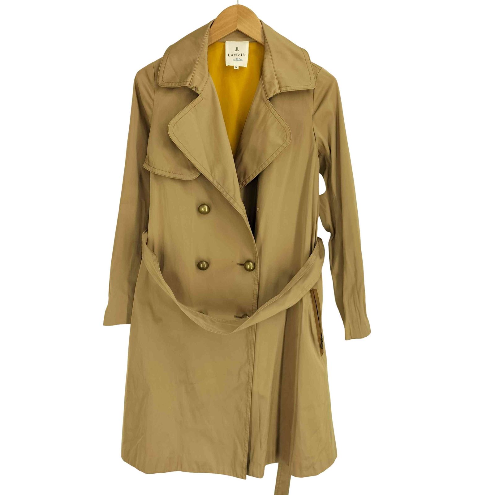 ランバンオンブルー LANVIN en Bleu ダブルブレスト トレンチコート