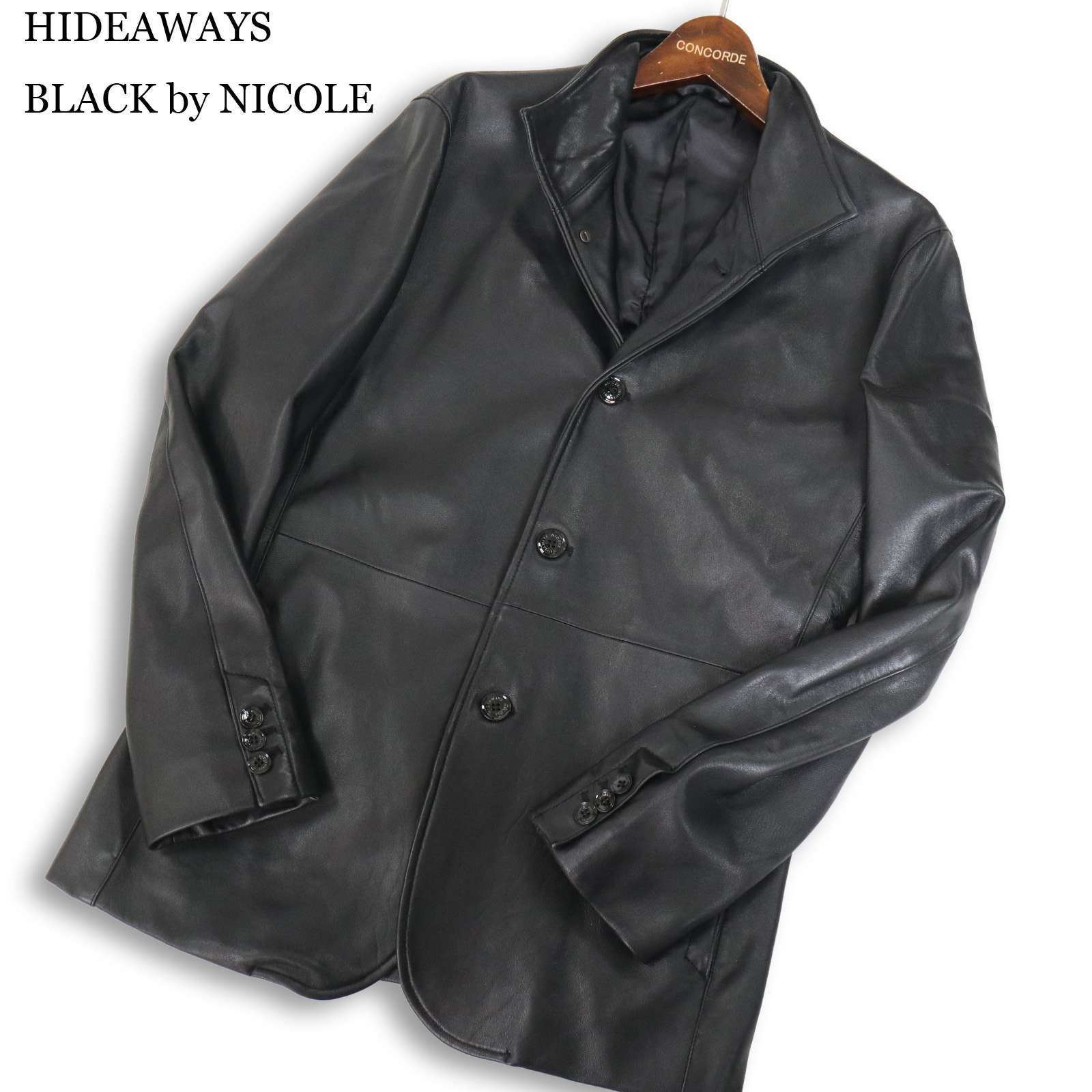 HIDEAWAYS BLACK by NICOLE ハイダウェイ ニコル 羊革☆ ラム レザー 