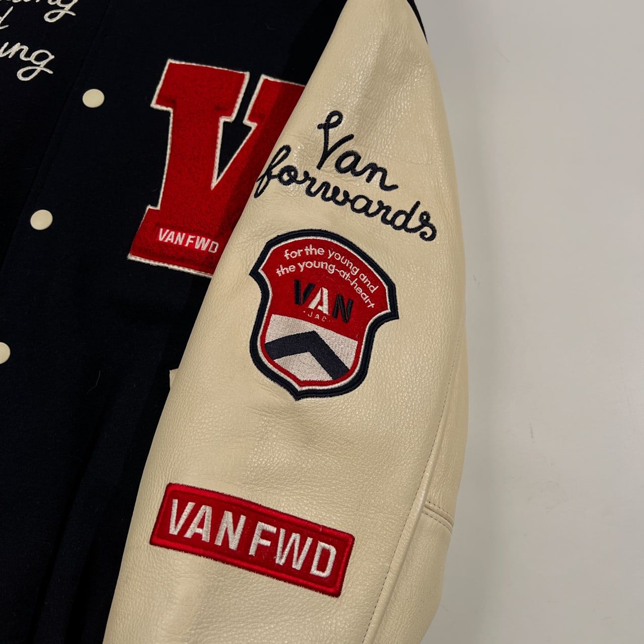 VAN JAC ヴァンジャケット VAN FWD フルデコ レタードワッペン 袖革