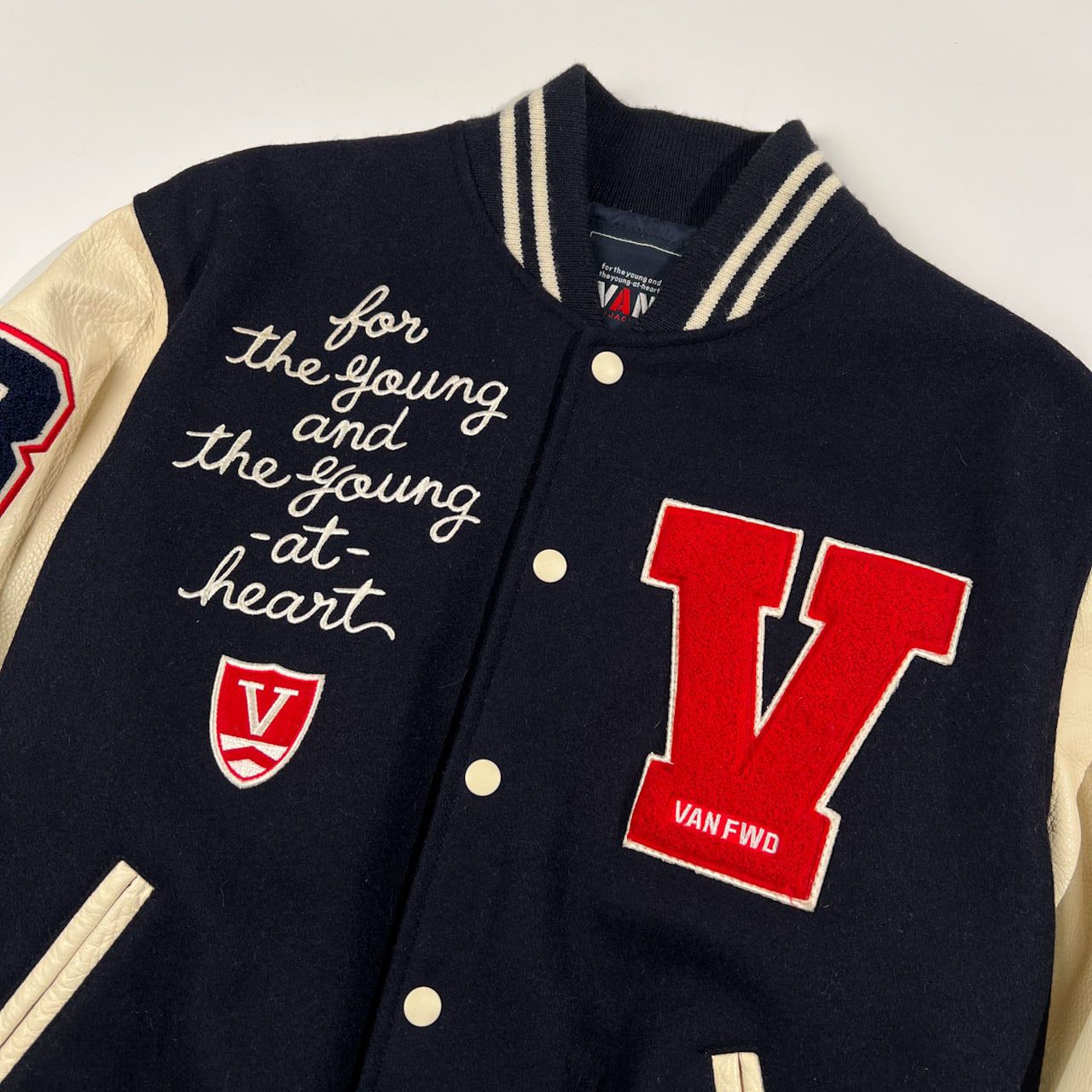 VAN JAC ヴァンジャケット VAN FWD フルデコ レタードワッペン 袖革