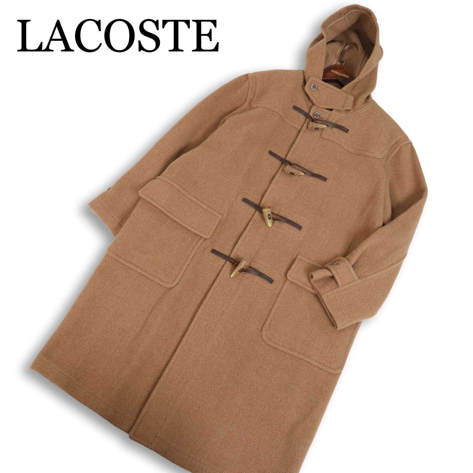 LACOSTE ラコステ 秋冬☆ ヘリンボーン ウール ロング ダッフルコート