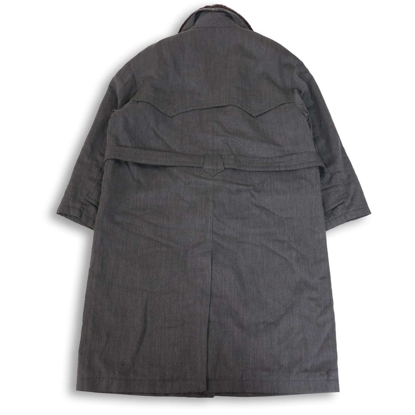 GIVENCHY ジバンシイ 秋冬 襟ボア★ ロング ミリタリー コート Sz.XL位 メンズ GIVENCHY ジバンシイ 秋冬 襟ボア☆ ロング ミリタリー コート Sz.XL位