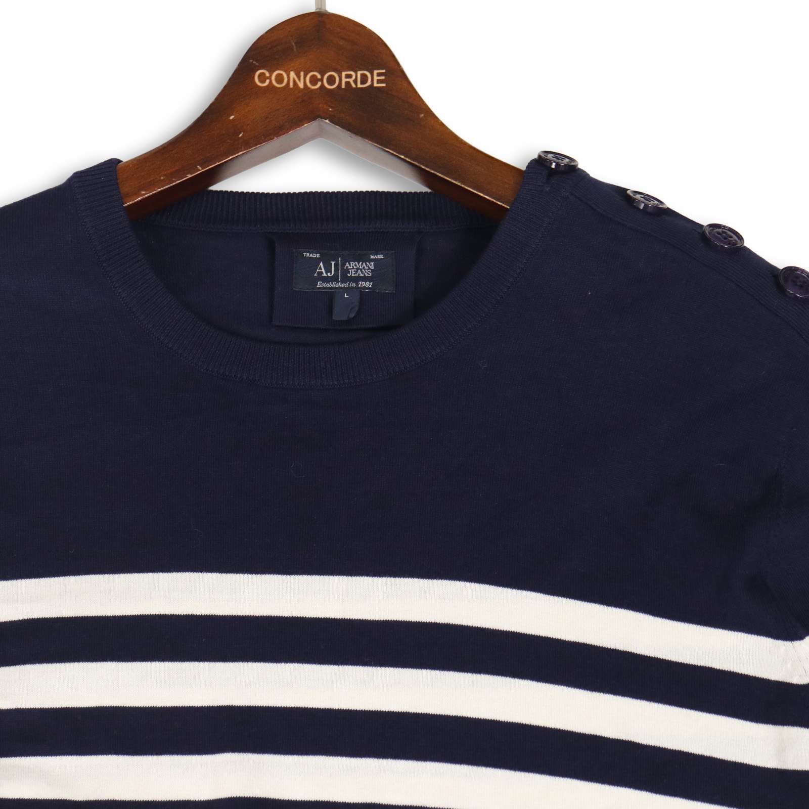 美品】ARMANI JEANS アルマーニ ジーンズ 通年 肩ボタン☆ シルク