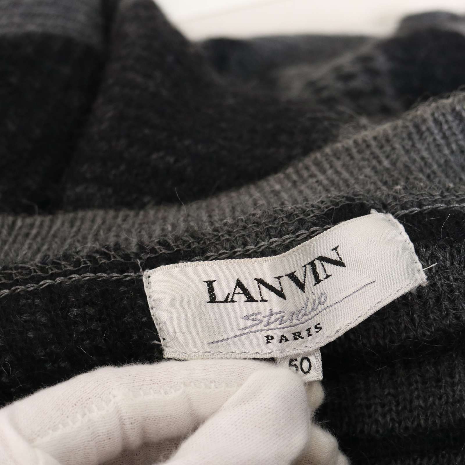 LANVIN Studio ランバン 秋冬 モヘヤ ウール☆ 幾何学柄 チェッカー柄 