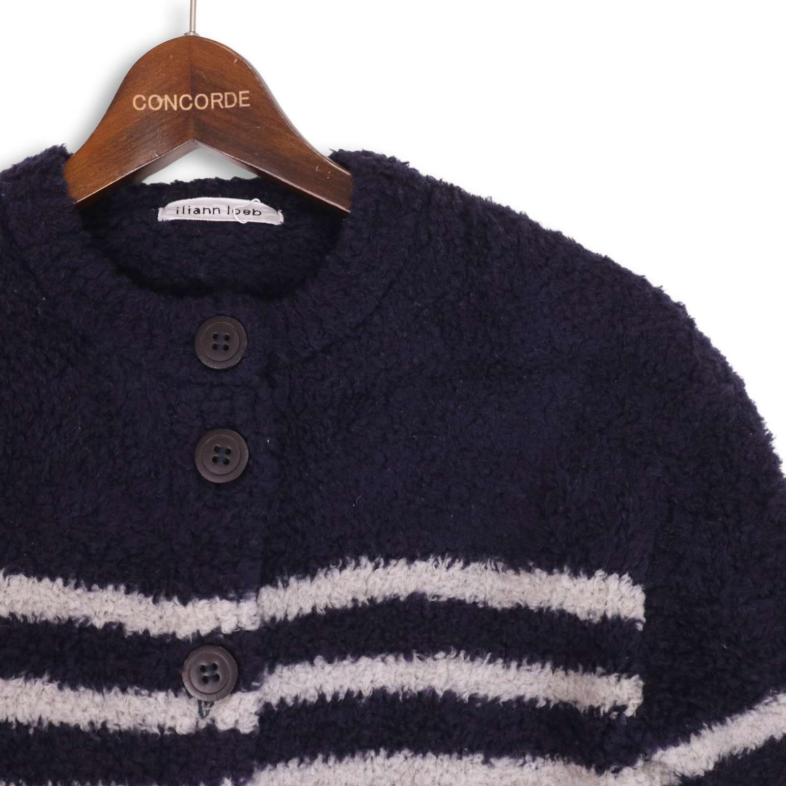 iliann loeb イリアンローブ 秋冬 もこもこ♪ ボーダー ウール ニット