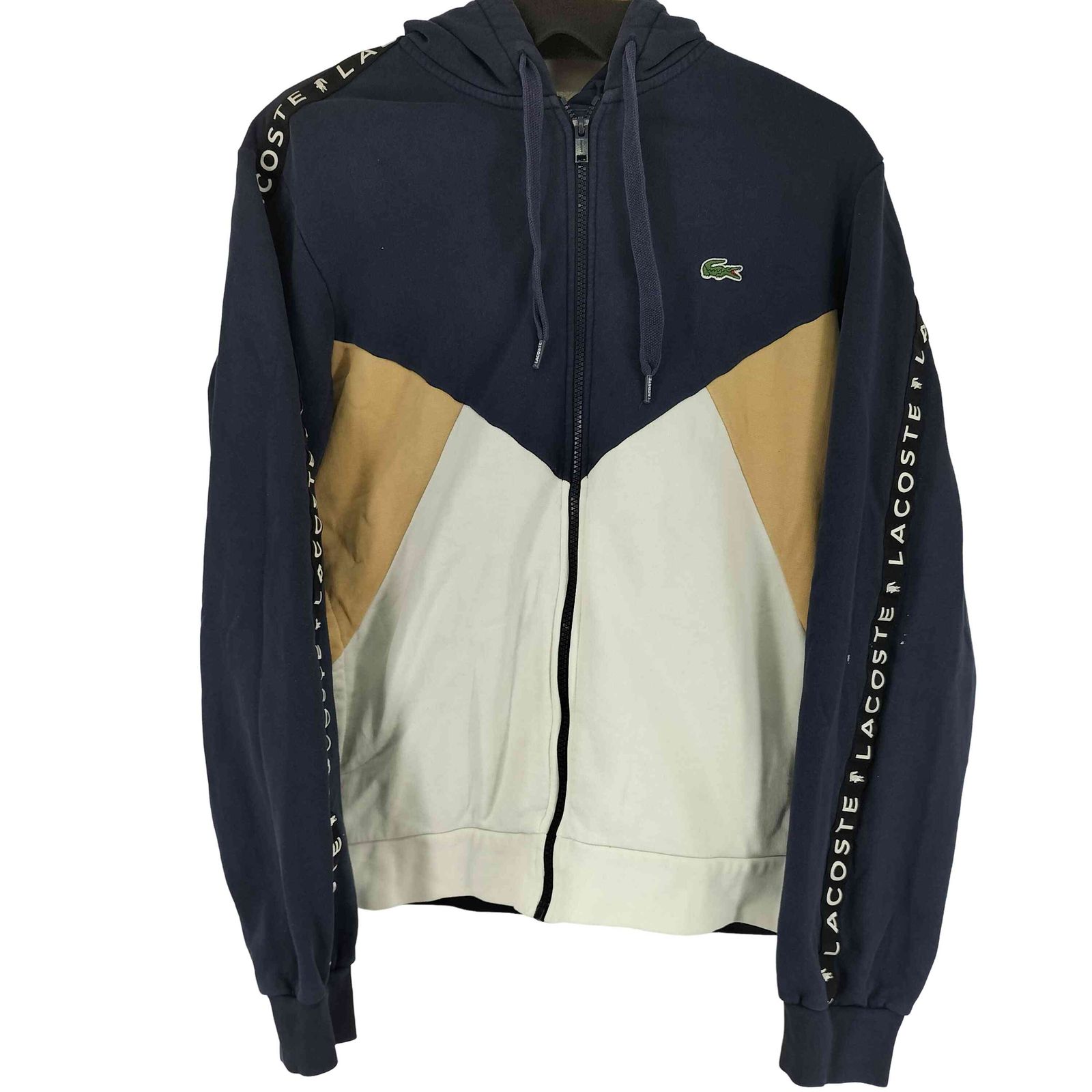 ラコステ LACOSTE ワンポイント刺繍マルチカラースウェットジップ