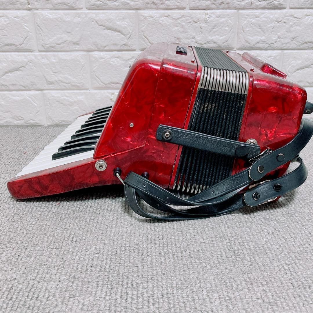 YAMAHA 赤 アコーディオン 25鍵盤 YAMAHA ヤマハ アコーディオン S-25 25鍵盤 音出し確認済 ベルト難