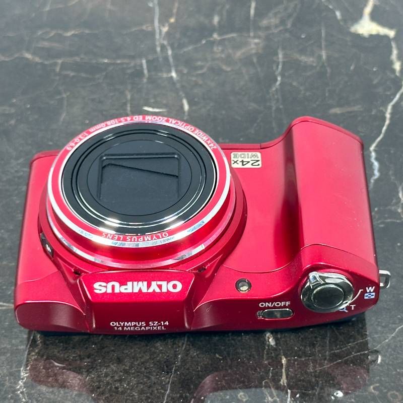 OLYMPUS SZ-14 レッド コンパクトデジタルカメラ 1400万画素 CCD 光学