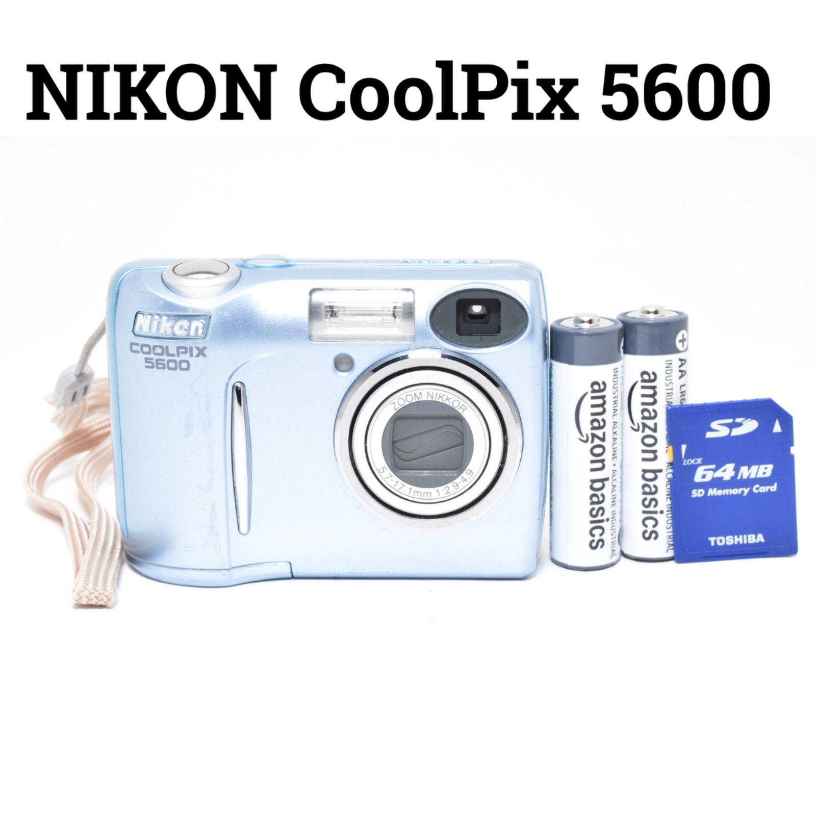 ニコン NIKON CoolPix 5600 ブルー コンパクトデジタルカメラ - メルカリ