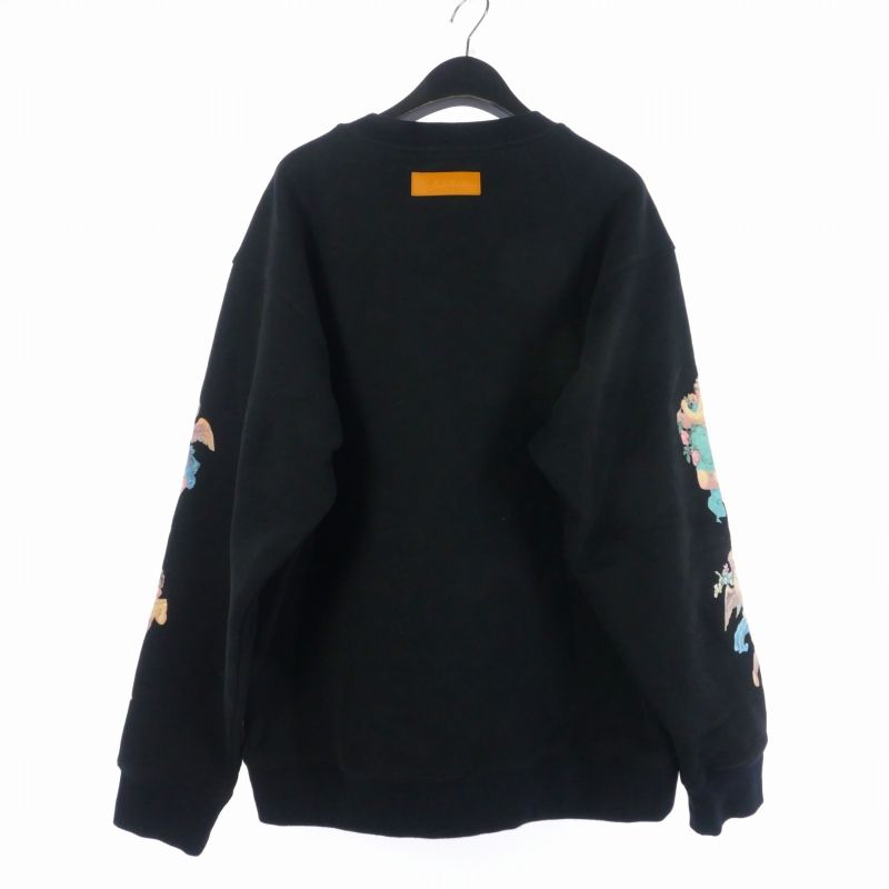 アフューグッドキッズ A FEW GOOD KIDS クルーネックトレーナー プリントスウェット Ｍ ブラック 黒
