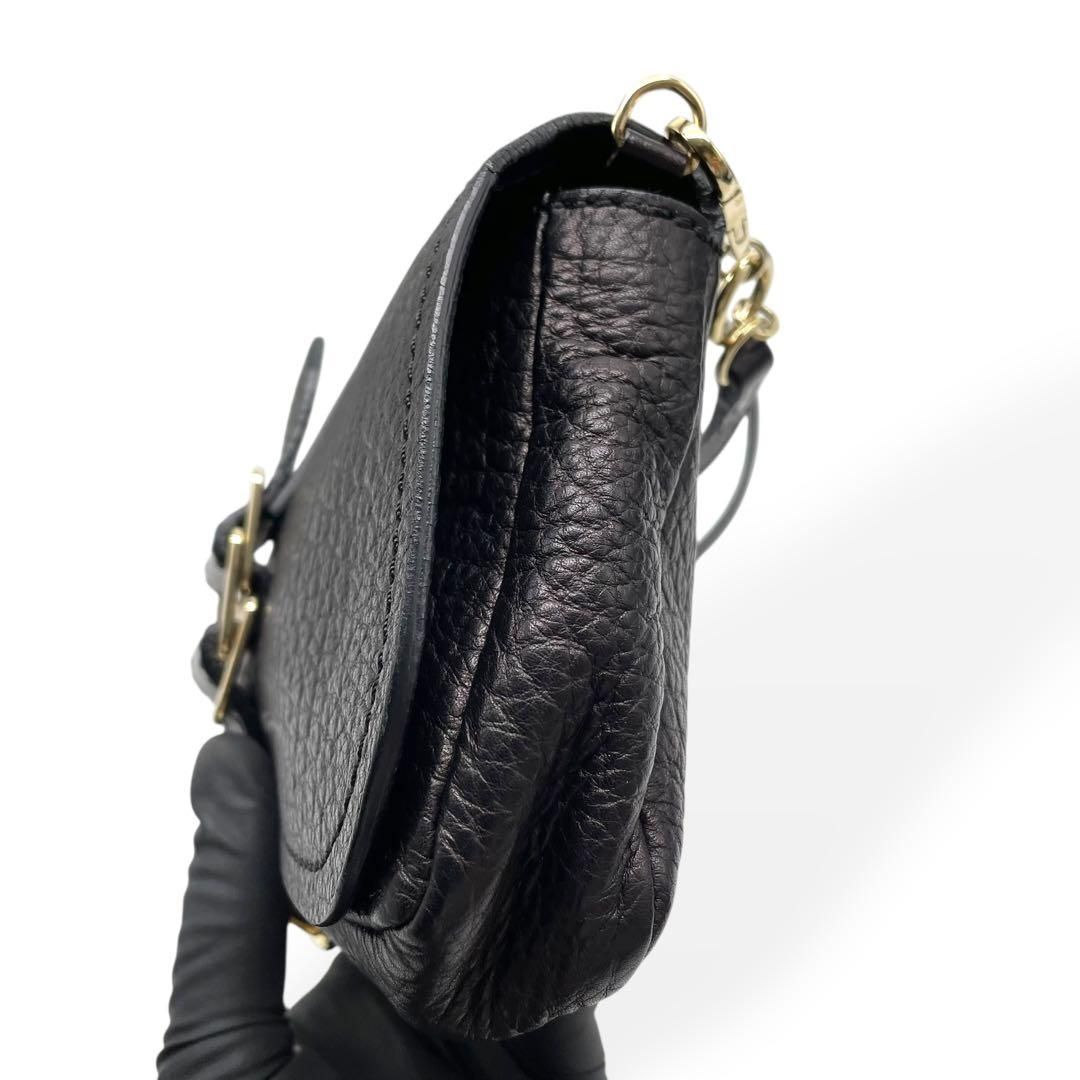 未使用級 レア GIVENCHY ジバンシィ ショルダーバッグ ブラック シボ革