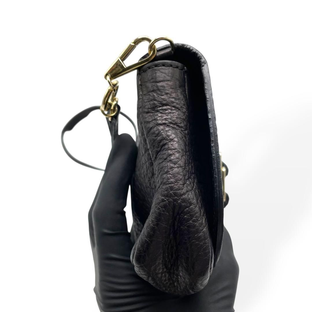 未使用級　レア　GIVENCHY ジバンシィ　ショルダーバッグ　ブラック　シボ革 未使用級 レア GIVENCHY ジバンシィ ショルダーバッグ ブラック シボ革