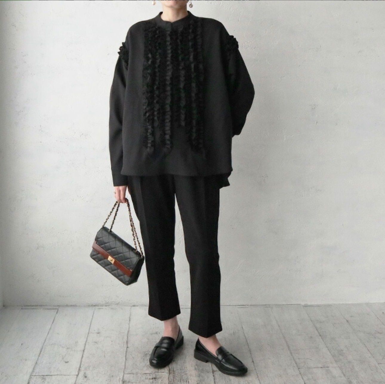 フロントフリルブラウス sono アメノチハレ Mプルミエ ユナイテッド 