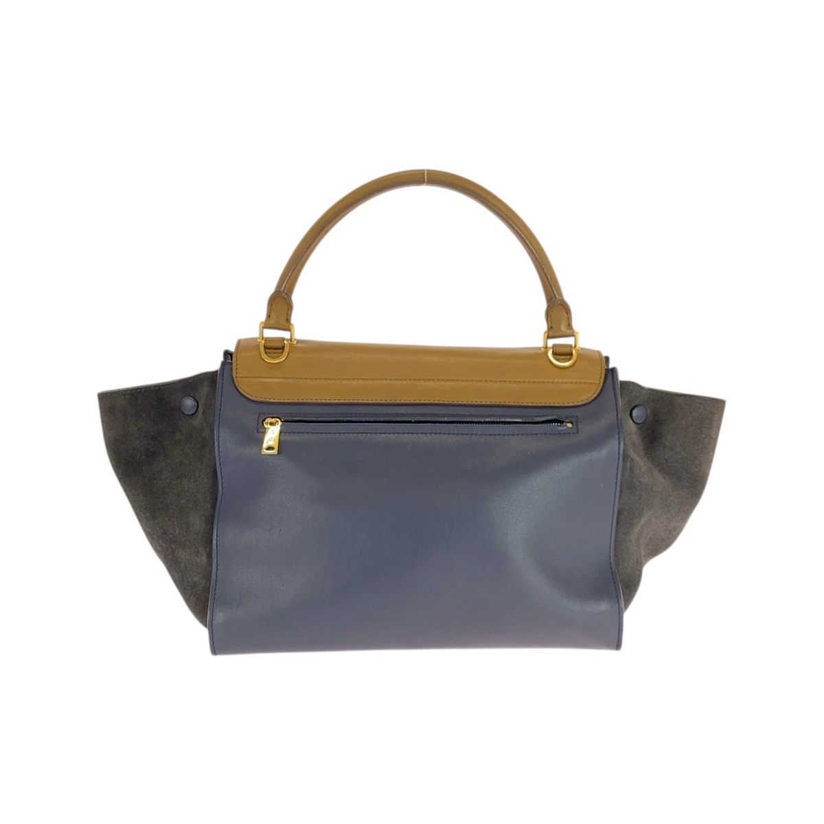 CELINE セリーヌ トラペーズ ブラウン ネイビー ブラック レザー