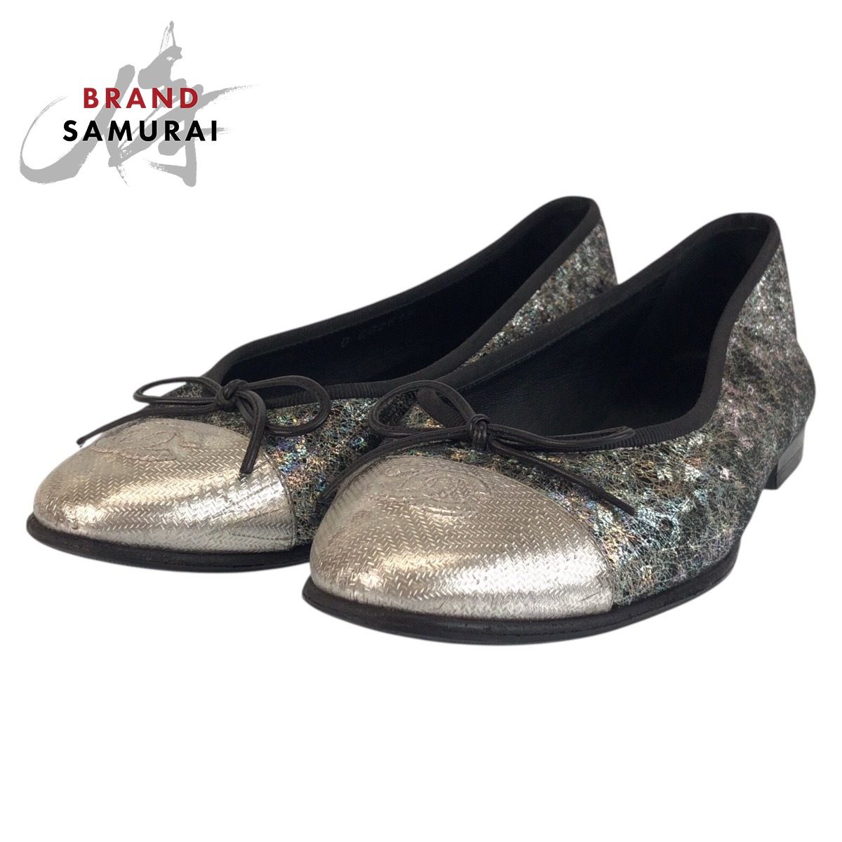 美品 CHANEL シャネル ココマーク サイズ36 シルバー ブラック 黒