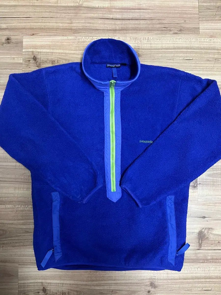 80 s ヴィンテージ パタゴニア USA ブルー フリース プルオーバー Synchilla シンチラ アノラック 表記M