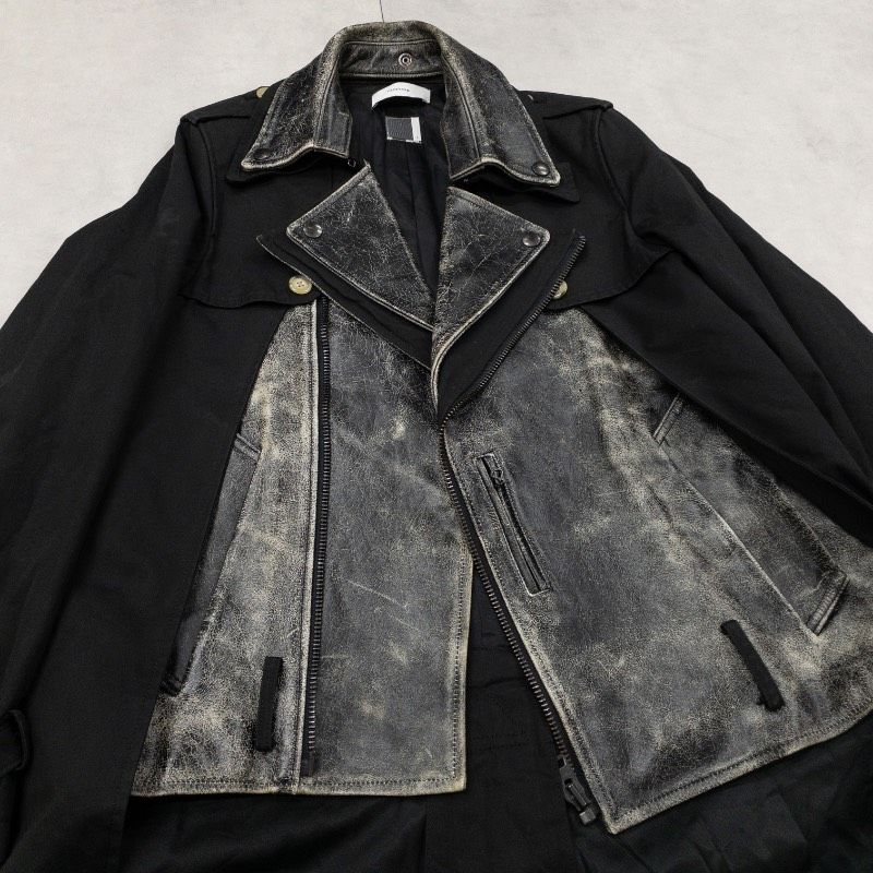 FACETASM ファセッタズム ライダースコート ドッキング 異素材 切替