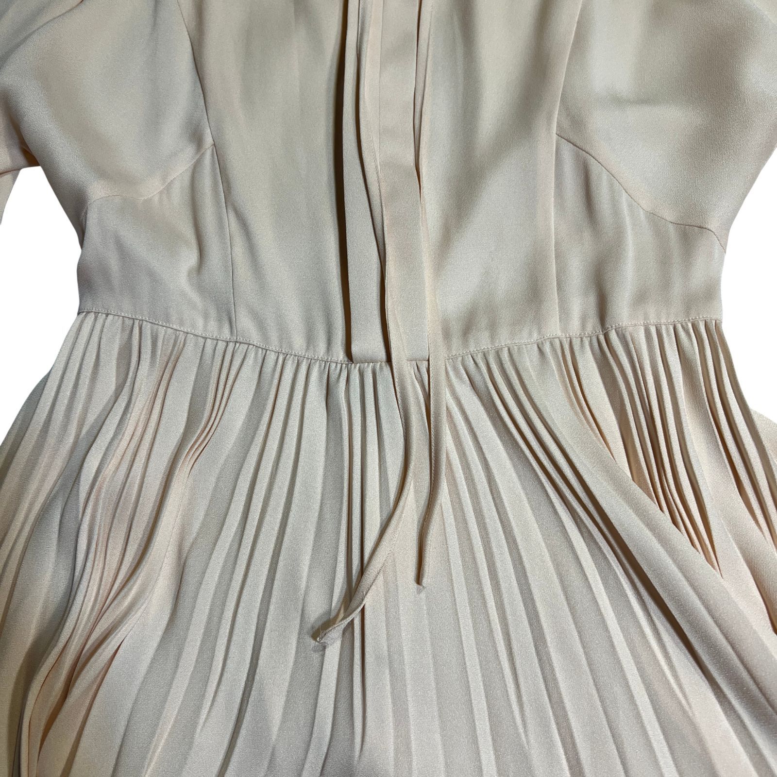 C420 CELFORD セルフォード ボウタイプリーツ ワンピース ピンク