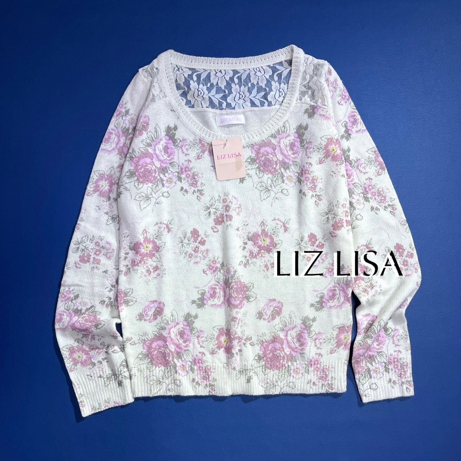 cY49 新品 LIZ LISA プリント 総柄 花柄 プルオーバー カットソー