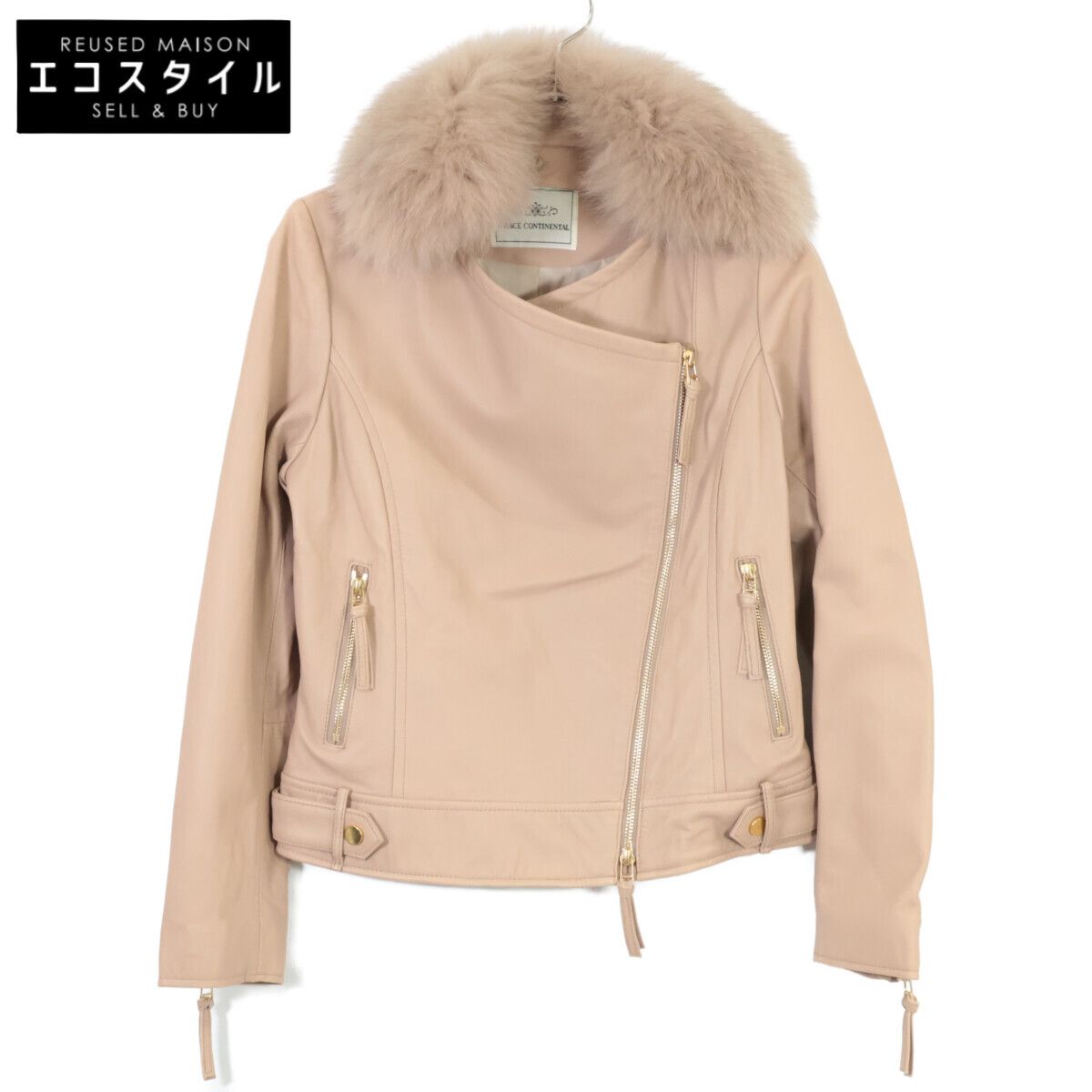 GRACE CONTINENTAL グレースコンチネンタル ﾍﾞｰｼﾞｭ ﾌｫｯｸｽﾌｧｰ衿 ﾄﾞﾚｰﾌﾟ