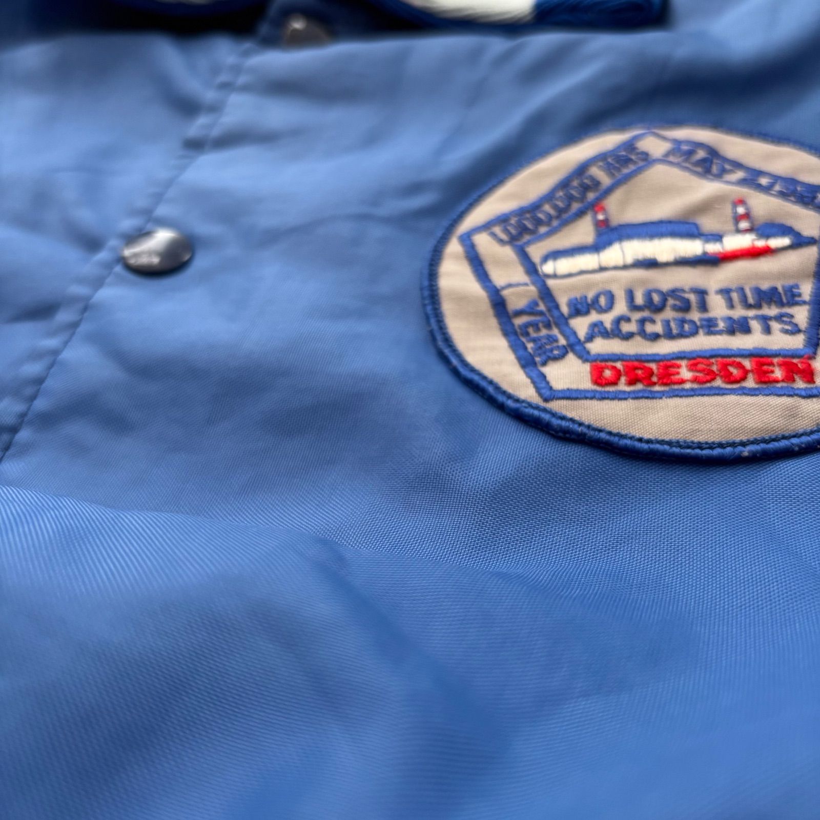 DeLONG 古着 スタジャン USA製 80s デロング ワッペン ナイロン 