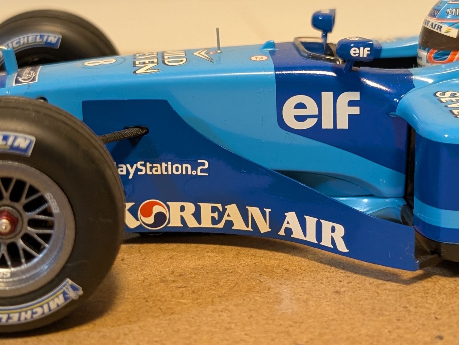 タバコデカール加工1/18ミニチャンプス ベネトンB201 ジェンソン