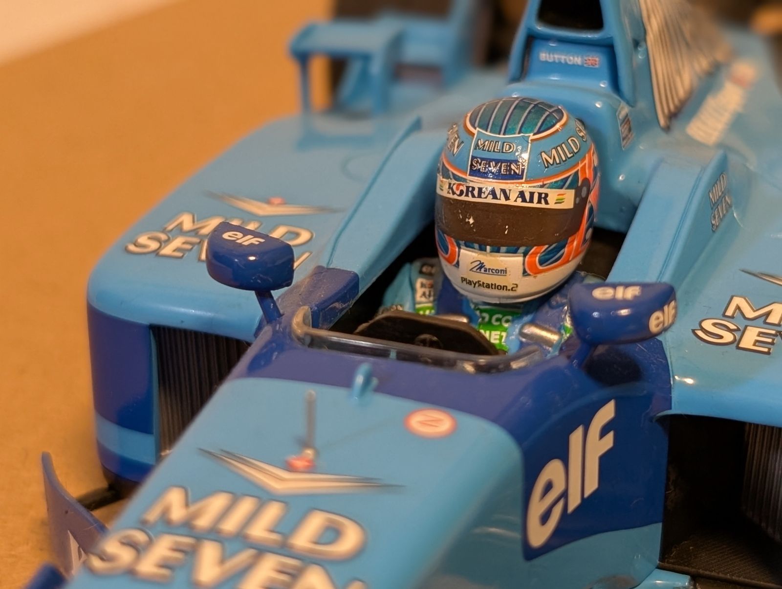 タバコデカール加工1/18ミニチャンプス ベネトンB201 ジェンソン