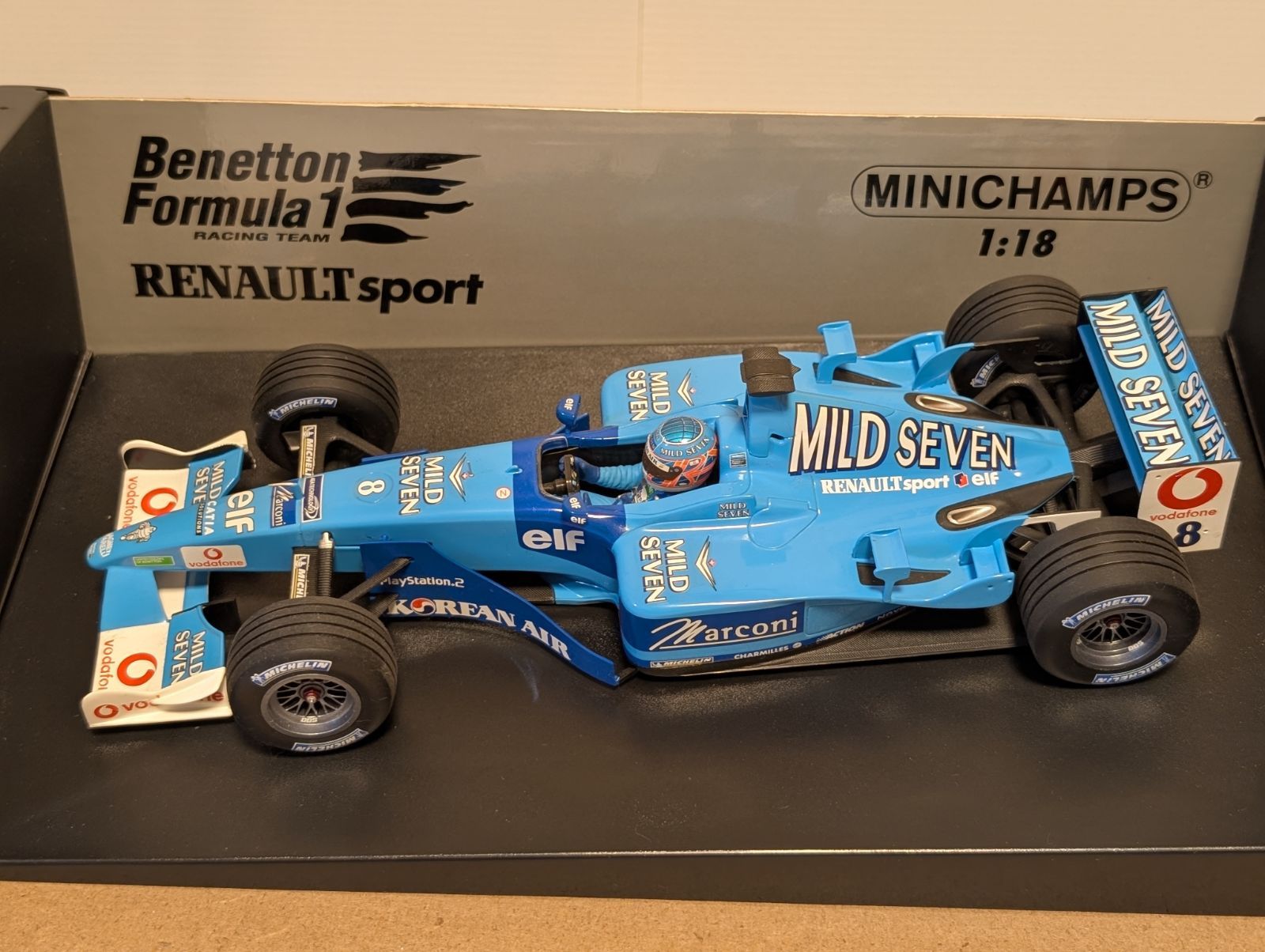 タバコデカール加工1/18ミニチャンプス ベネトンB201 ジェンソン