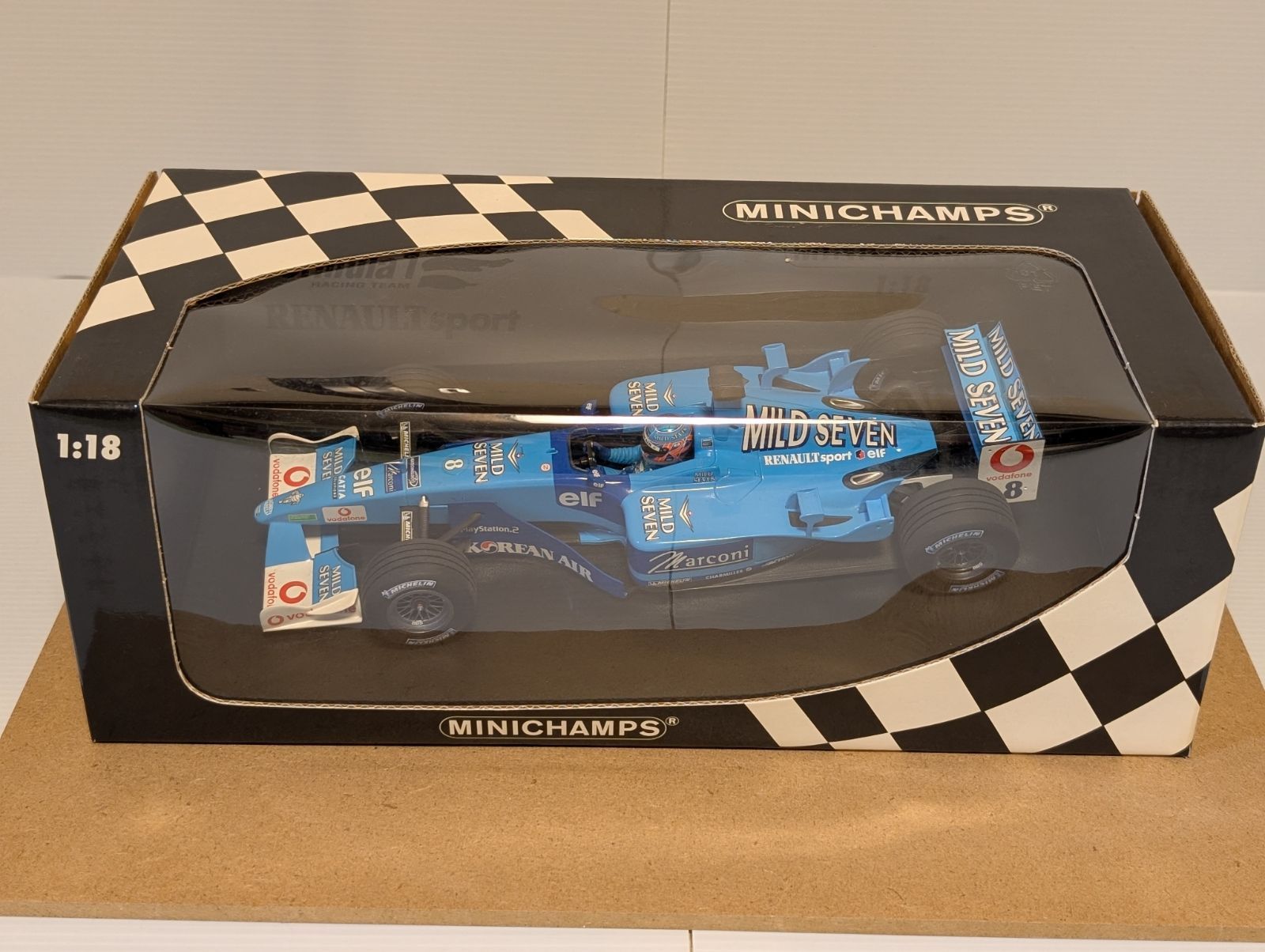 タバコデカール加工1/18ミニチャンプス ベネトンB201 ジェンソン