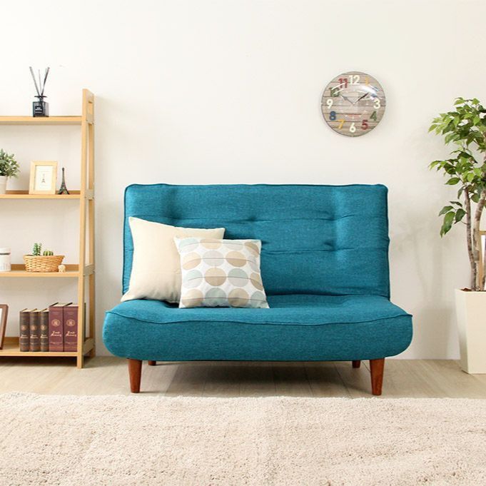 ♪2人掛 ファブリック ハイバックソファ 幅120cm リクライニング ソファ ひとり掛け 1人暮らし ２人暮らし DINKS 姫系