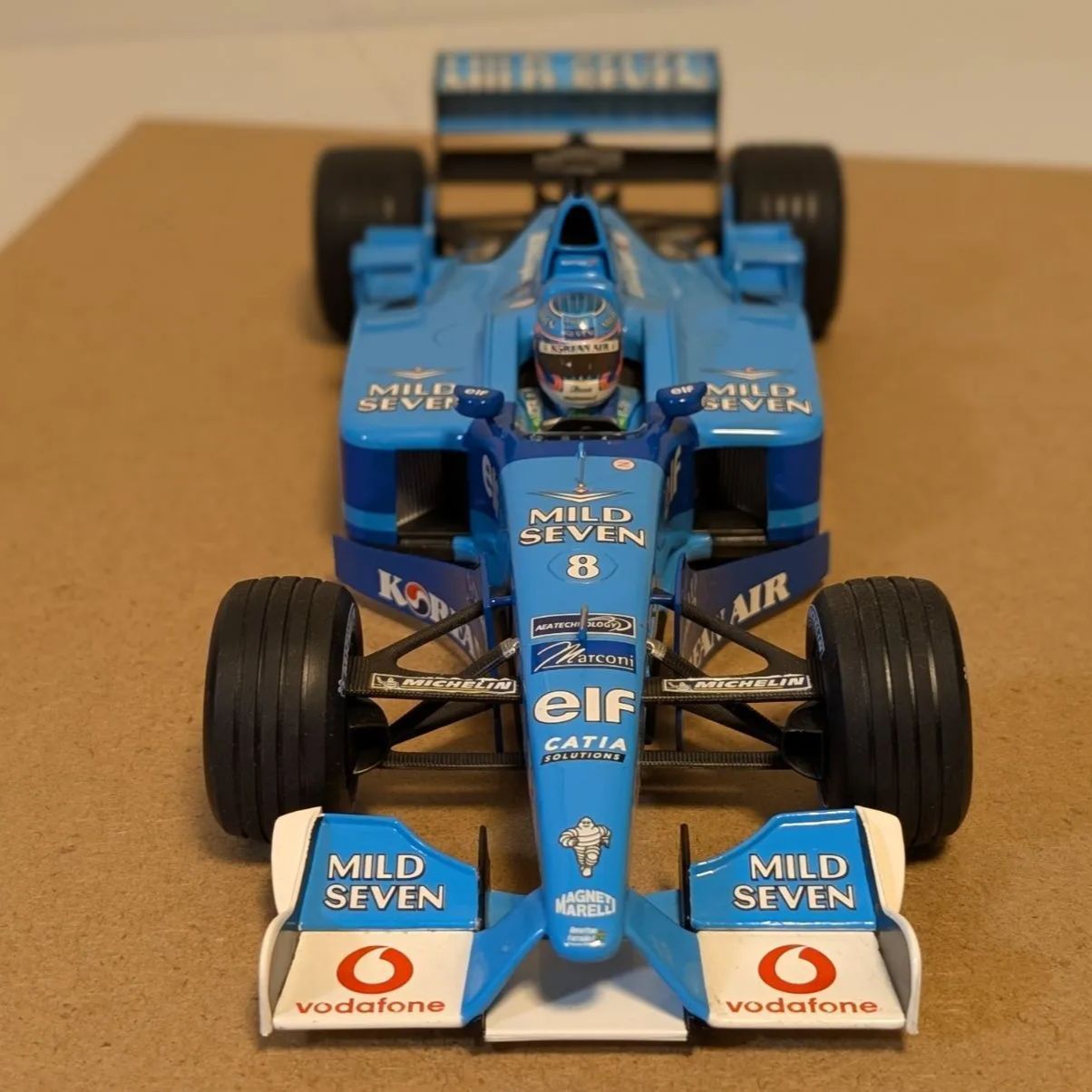 タバコデカール加工1/18ミニチャンプス ベネトンB201 ジェンソン