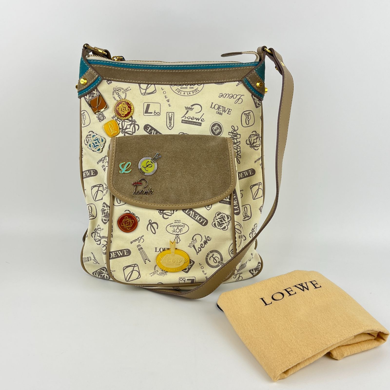中古】LOEWE ロエベ アナグラム ショルダーバッグ マルチカラー