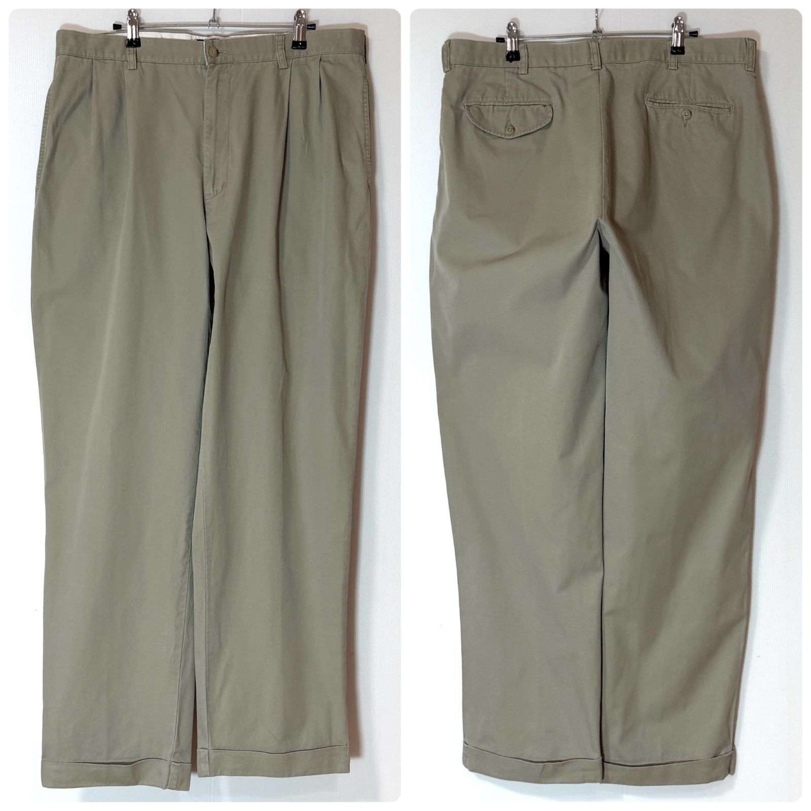 美品 90s Polo Ralph Lauren ポロラルフローレン ツータックチノパン