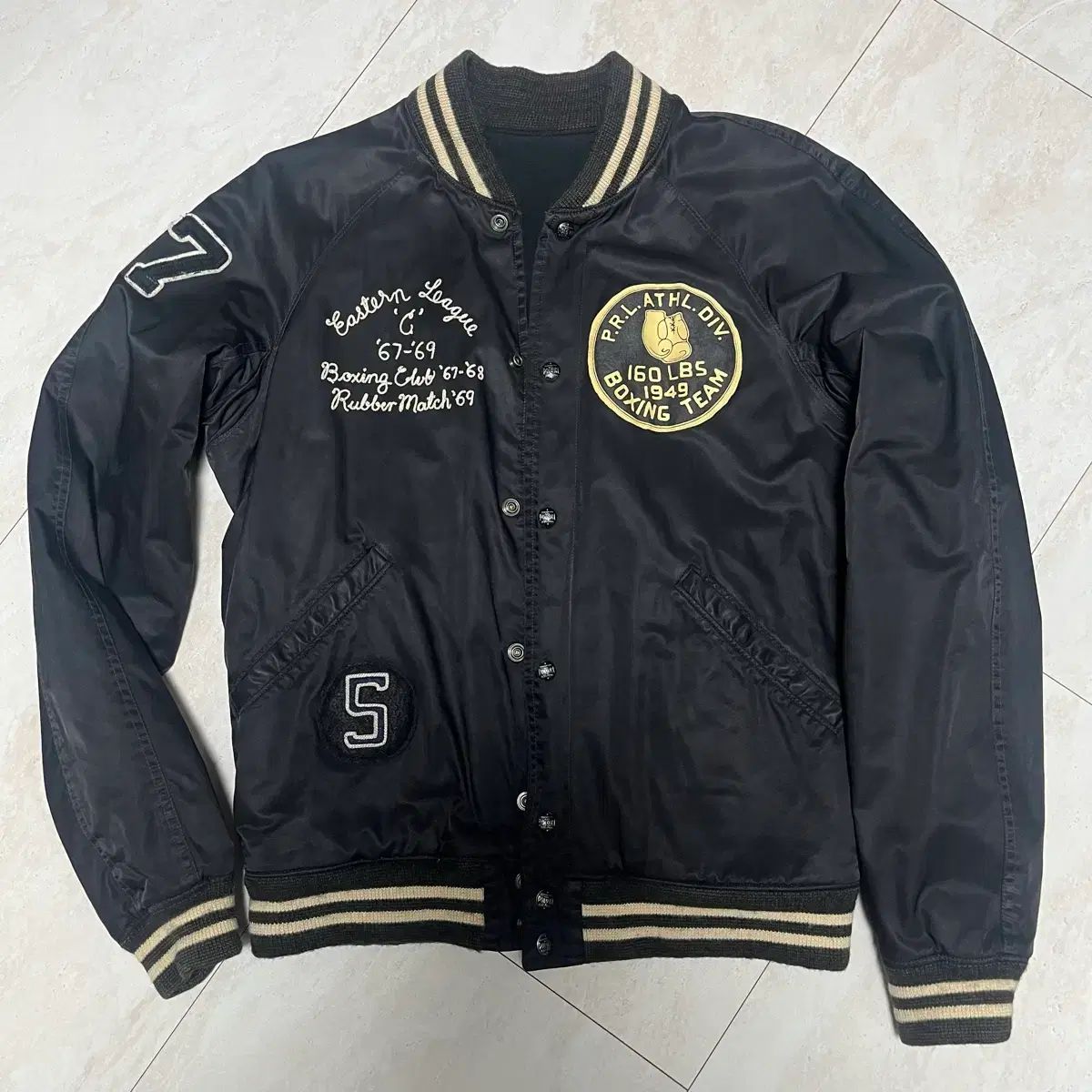 ポロ NEW YORK ボクシングクラブ サテン スタジャン リバーシブル