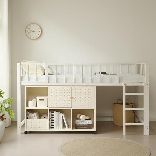 耐荷重150kg】 ロフトベッド シングル ロータイプ 高さ110cm スチール