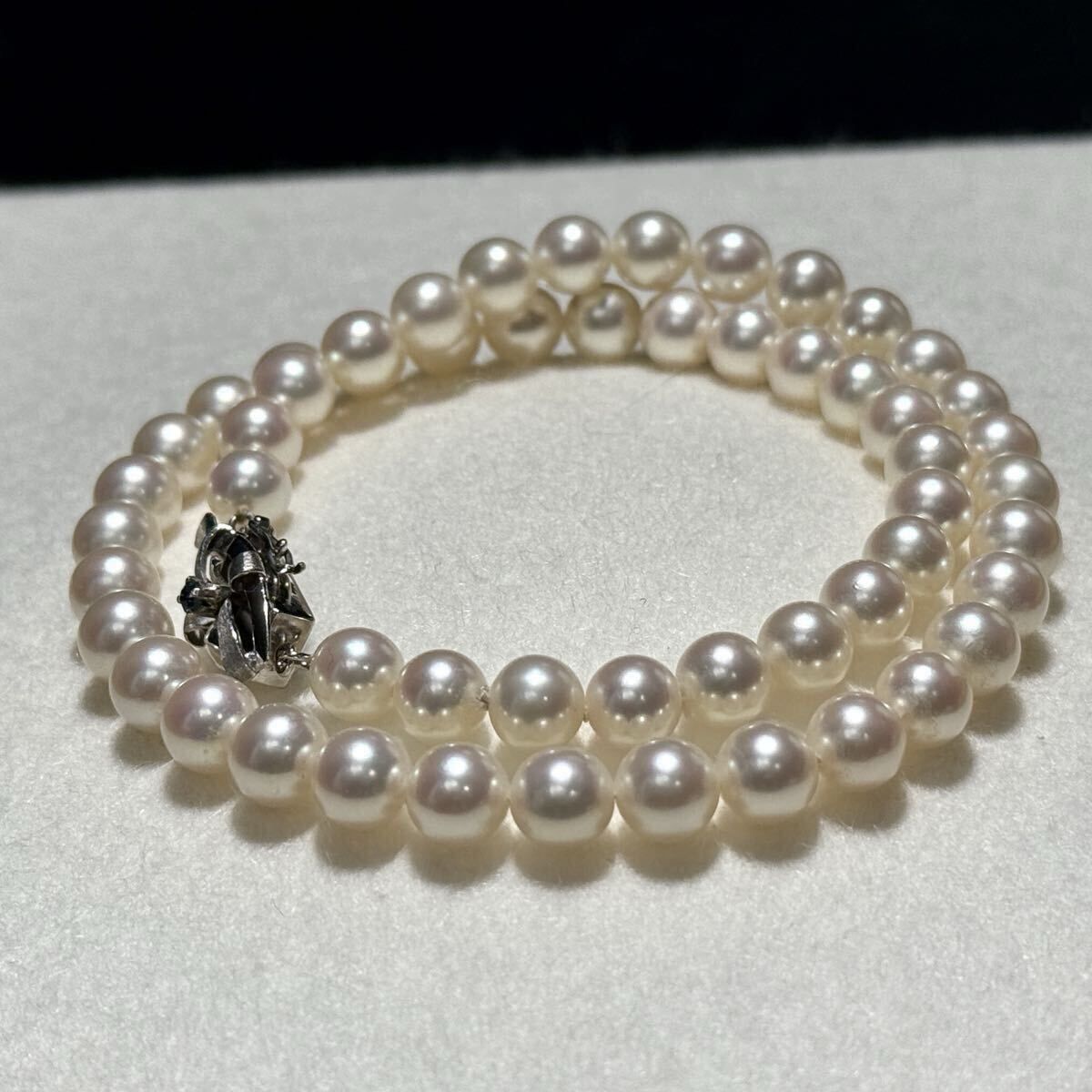 K14WG・サファイア】MIKIMOTO/ミキモト アコヤパール ネックレス 