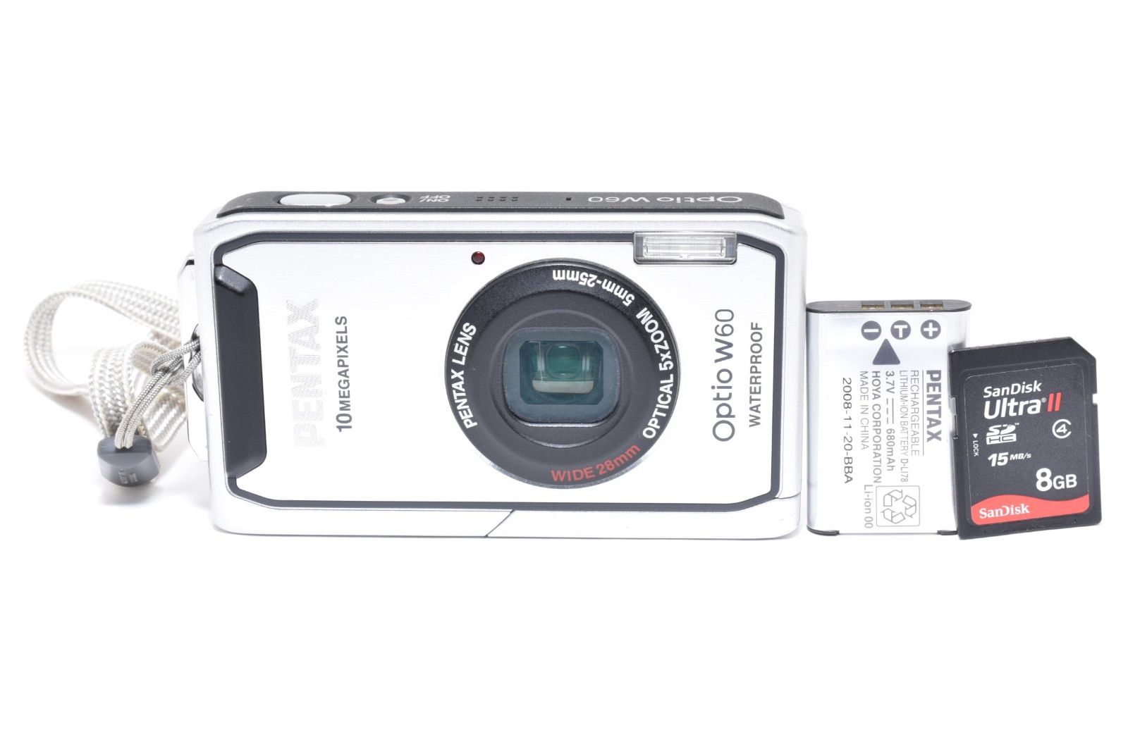 ペンタックス PENTAX Optio W60 シルバー コンパクトデジタルカメラ